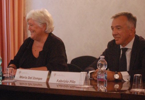 Rettore Maria Del Zompo e Fabrizio Pilo