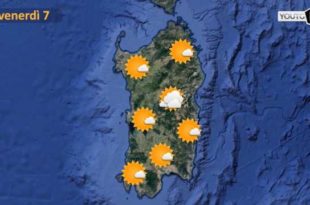 Cala il vento in Sardegna,. temperature in aumento verso il fine settimana