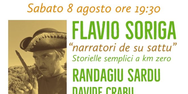 Contadinando prosegue a Sanluri con Flavio Soriga e Randagiu Sardu | sabato 8 agosto, agriturismo Stai Valbella - Sanluri, 19,30